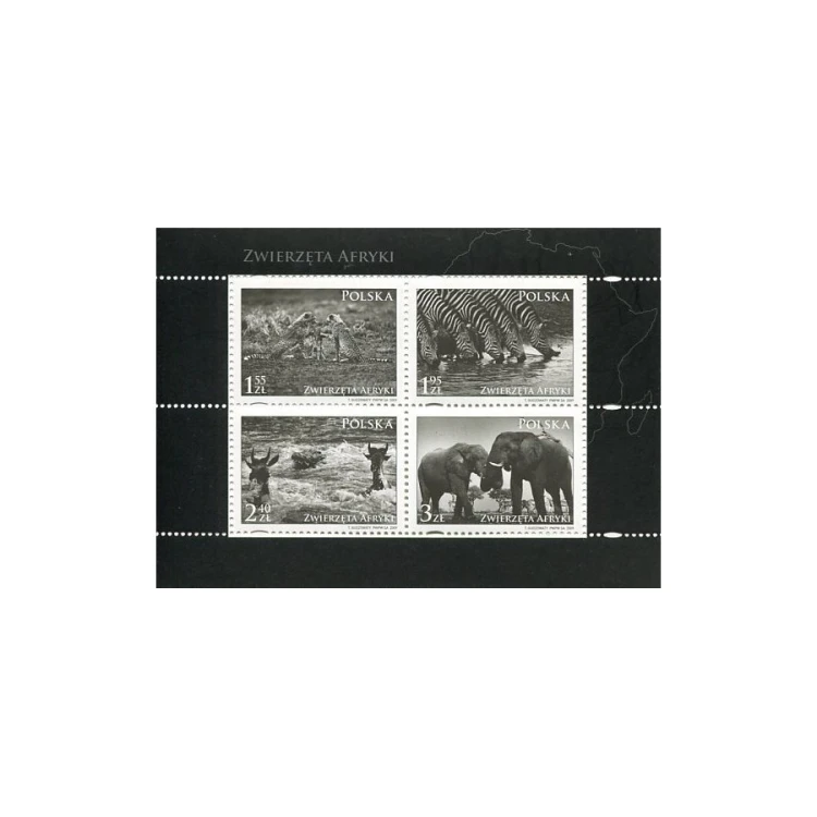 Polska Bloczek** Zwierzęta Afryki 2009 r.