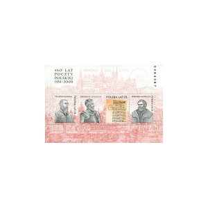 Polska Bloczek** 450 lat Poczty Polskiej 1558-2008 2008 r.