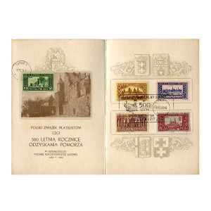 Polska Karnet 500. rocznica powrotu Pomorza do Polski 1954 r.