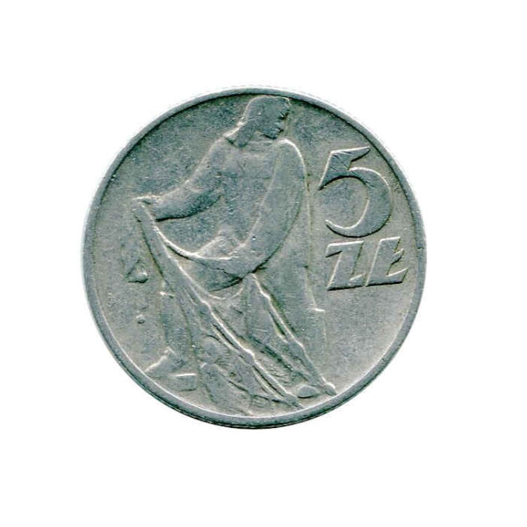Polska 5 Złotych z rybakiem 1960 r.