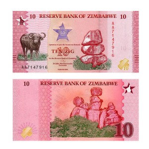 Banknot Zimbabwe 10 Zig 2026 r. UNC