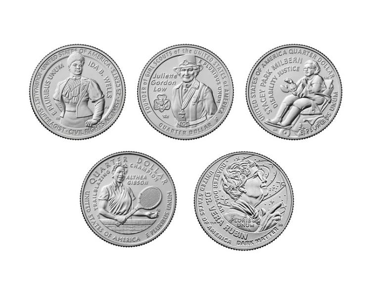 USA Amerykańskie Kobiety American Women 2025 r. 5 x 25c