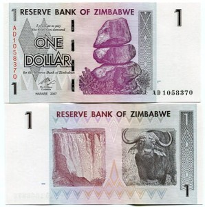 Zimbabwe 1 Dollar 2007 r. UNC
