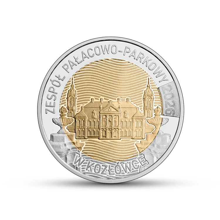 Moneta 5 zł Odkryj Polskę 2026 r. Zespół pałacowo-parkowy w Kozłówce
