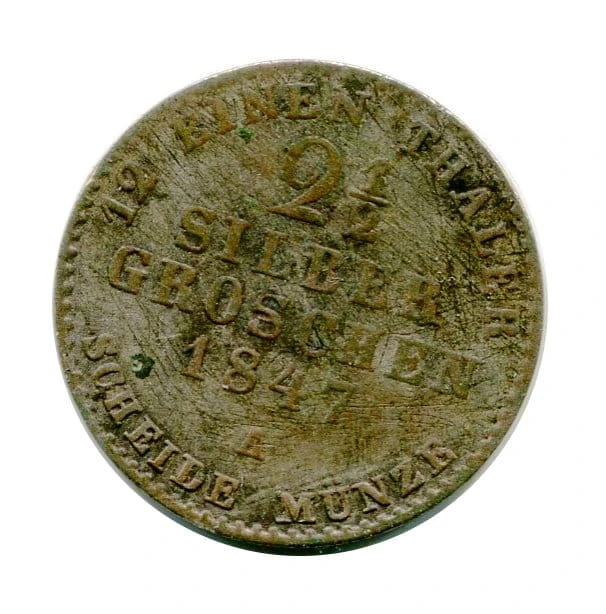 Prusy 2 1/2 Silber Groschen 1847 r.