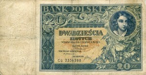 Banknot Polska 20 Złotych 1931 r. CU