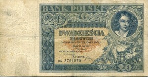 Banknot Polska 20 Złotych 1931 r. BW