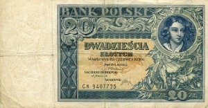 Banknot Polska 20 Złotych 1931 r. CN