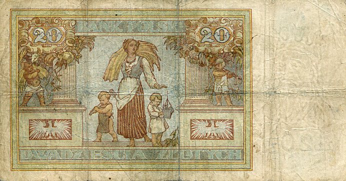 Banknot Polska 20 Złotych 1931 r. CM