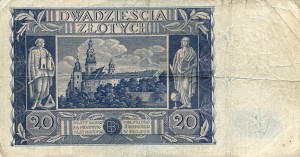 Banknot Polska 20 Złotych 1936 r. AU