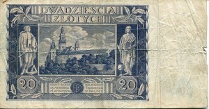 Banknot Polska 20 Złotych 1936 r. BA