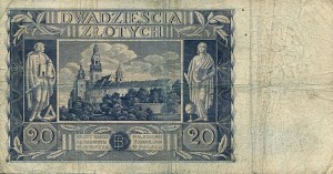 Banknot Polska 20 Złotych 1936 r. BA