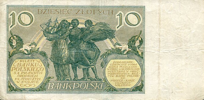 Banknot Polska 10 Złotych 1929 r. GV