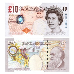 Banknot Anglia 10 Funtów 2000 r. UNC