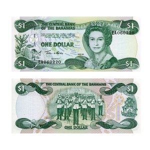 Banknot Bahamy 1 Dollar 2002 r. UNC