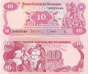 Nikaragua 10 Cordobas 1979 r. UNC