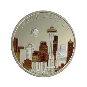 Palau 5 Dollars 2015 r. Wieża widokowa Space Needle w Seattle