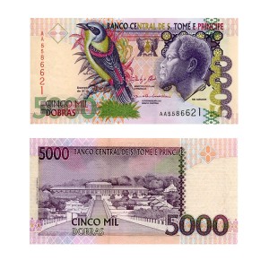 Banknot Wyspy Świętego Tomasza i Książęca 5000 Dobras 2013 r. UNC
