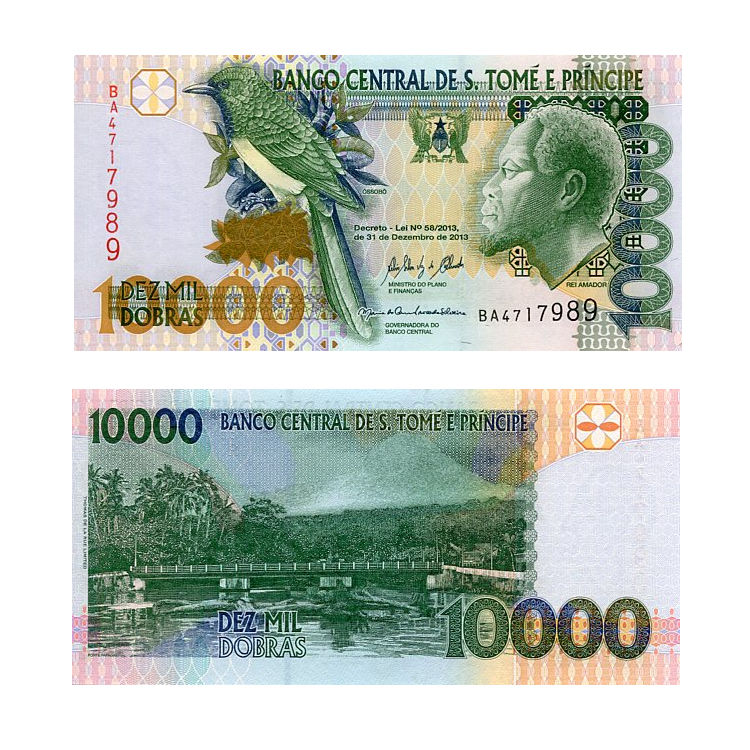 Banknot Wyspy Świętego Tomasza i Książęca 10000 Dobras 2013 r. UNC