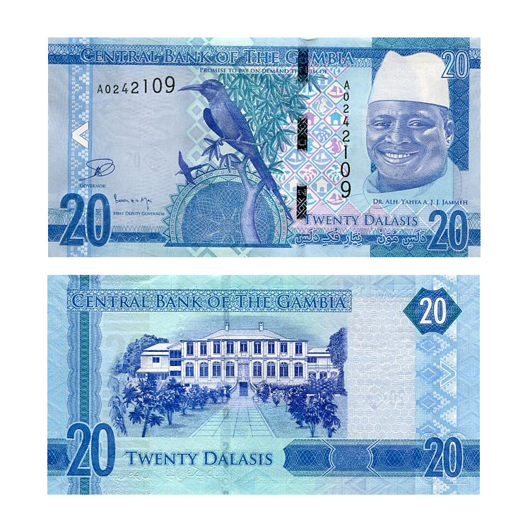 Banknot Gambia 20 Dalasis 2015 r. UNC
