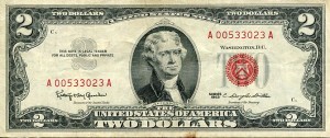 Banknot USA 2 Dolary 1963 r.