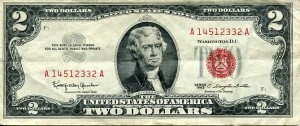 Banknot USA 2 Dolary 1963 r.