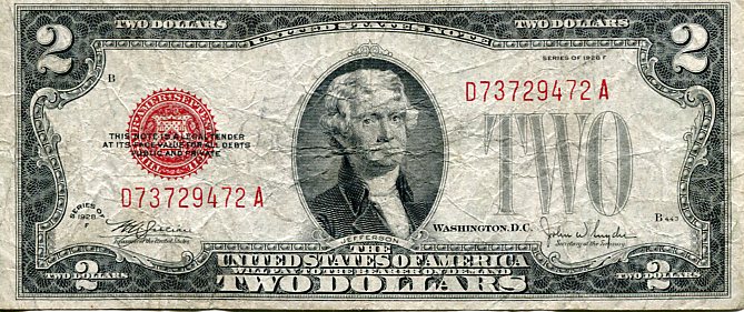 Banknot USA 2 Dolary 1928 r.