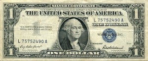 Banknot USA 1 Dolar 1957 r. Silver Certificate