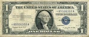 Banknot USA 1 Dolar 1957 r. Silver Certificate ☆