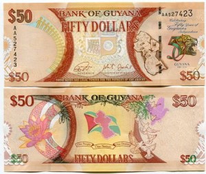 Gujana 50 Dolarów 2016 r. UNC