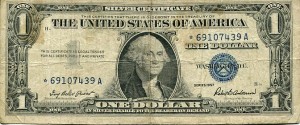 Banknot USA 1 Dolar 1957 r. Silver Certificate ☆
