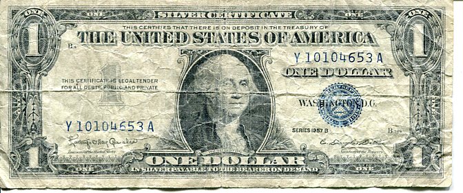Banknot USA 1 Dolar 1957 r. Silver Certificate