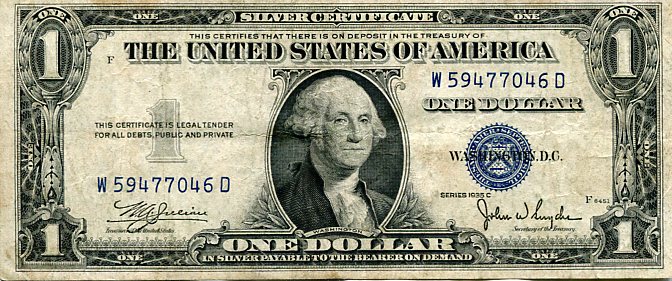 Banknot USA 1 Dolar 1935 r. Silver Certificate