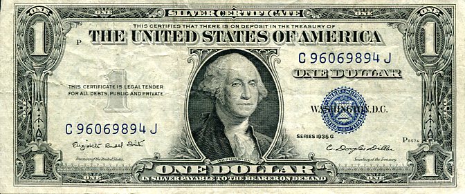 Banknot USA 1 Dolar 1935 r. Silver Certificate