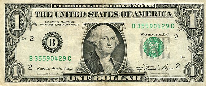 Banknot USA 1 Dolar 1981 r. Nowy Jork B