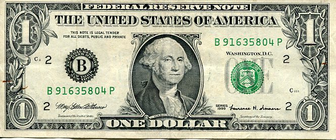 Banknot USA 1 Dolar 1999 r. Nowy Jork B