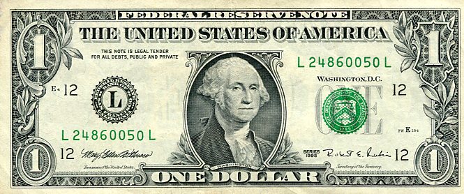 Banknot USA 1 Dolar 1995 r. San Francisco L