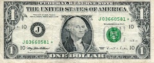 Banknot USA 1 Dolar 1995 r. Kansas City J ☆
