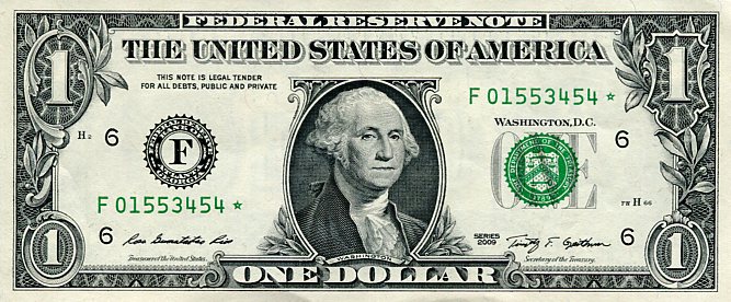 Banknot USA 1 Dolar 2009 r. Atlanta F ☆