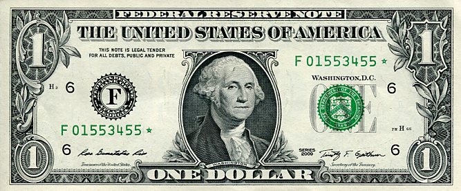 Banknot USA 1 Dolar 2009 r. Atlanta F ☆