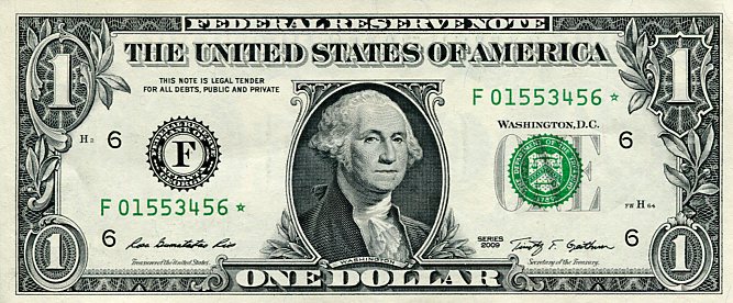 Banknot USA 1 Dolar 2009 r. Atlanta F ☆
