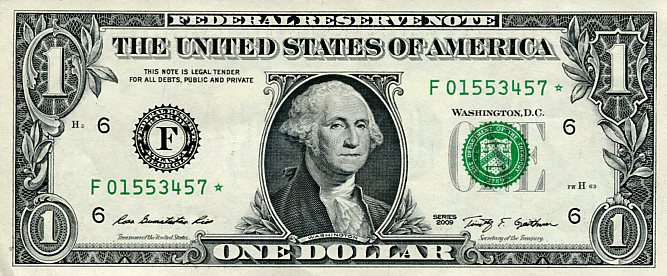 Banknot USA 1 Dolar 2009 r. Atlanta F ☆