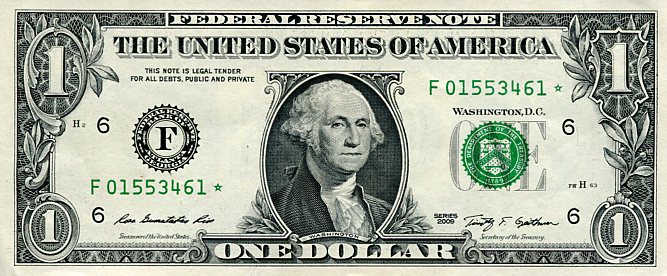 Banknot USA 1 Dolar 2009 r. Atlanta F ☆