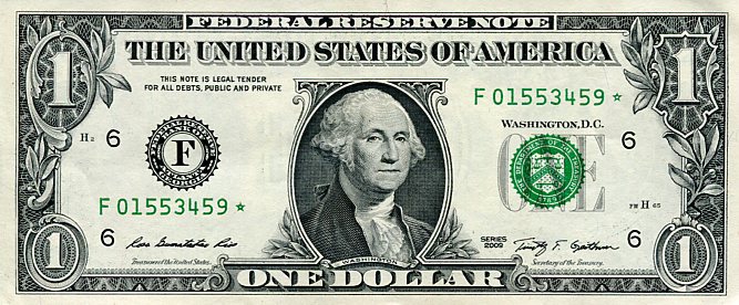 Banknot USA 1 Dolar 2009 r. Atlanta F ☆