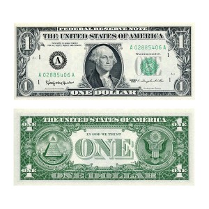 Banknot USA 1 Dolar 1963 r. Boston A UNC