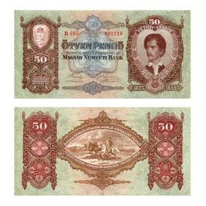 Banknot Węgry 50 Pengo 1932 r. UNC