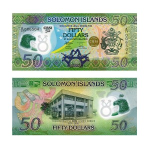 Banknot Wyspy Salomona 50 Dolarów 2026 r. Polimer UNC