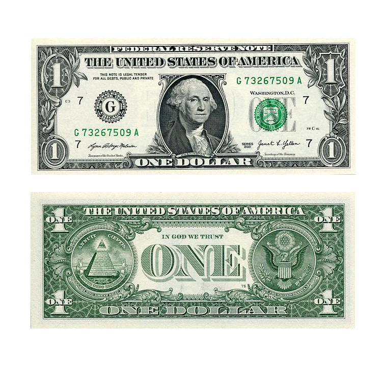 Banknot USA 1 Dolar 2021 r. Chicago G UNC