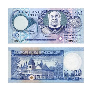Banknot Tonga 10 Paanga 1992 r. UNC