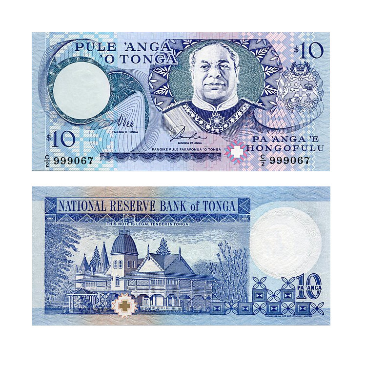 Banknot Tonga 10 Paanga 1992 r. UNC